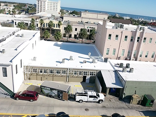 Commercial roof replacement completed by Glick Roofing Systems
